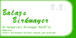 balazs birkmayer business card